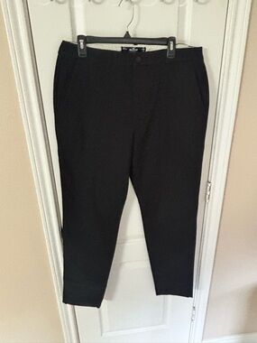 Hollister Men's Athletic Skinny Black Slim Chinos W34 L32 business casual